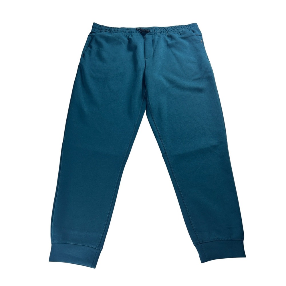 Members Mark‎ Mens Active Jogger Teal Blue Double Knit Stretch Pants XL NEW